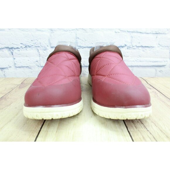 LL Bean Mountain Red Nylon Ultralight PrimaLoft Slip-Ons Slippers Size 10 M - Picture 4 of 9